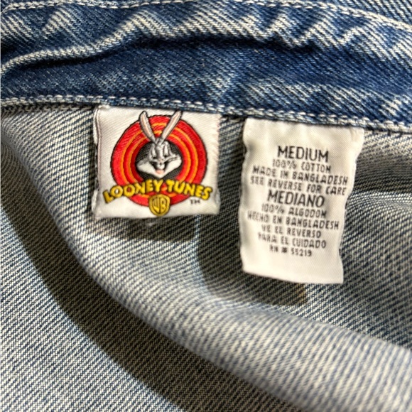 Vintage Looney Tunes Tweety Bird Denim Jacket size medium - Picture 7 of 9